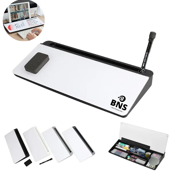 Small Glass Desktop Whiteboard, Deskboard Buddy