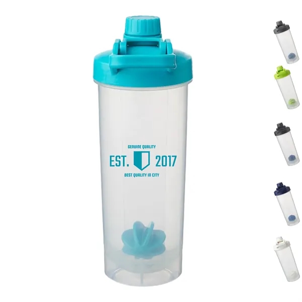 Plastic 24 Oz Shaker Bottles With Mixer