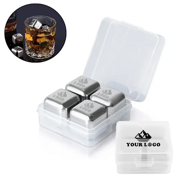 Stainless Steel Ice Cubes 4 pcs Pack