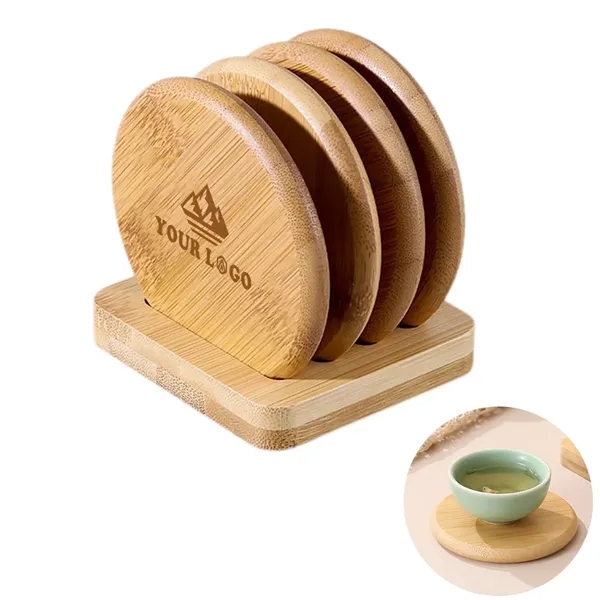 Eco-Friendly Bamboo Coaster Set