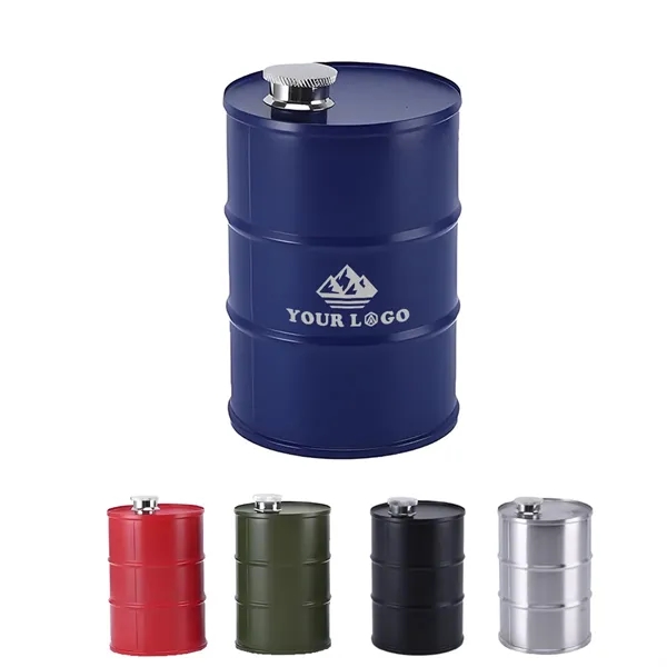 25 oz Oil Barrel Shaped Flask