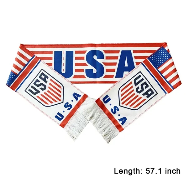Polyester Sport Fan Scarf With Tassel
