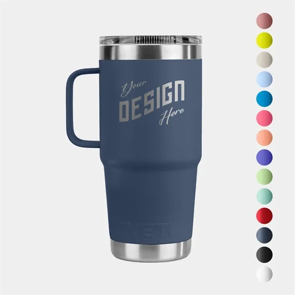 20 Oz YETI® Stainless Steel Insulated Travel Mug W/ Handle