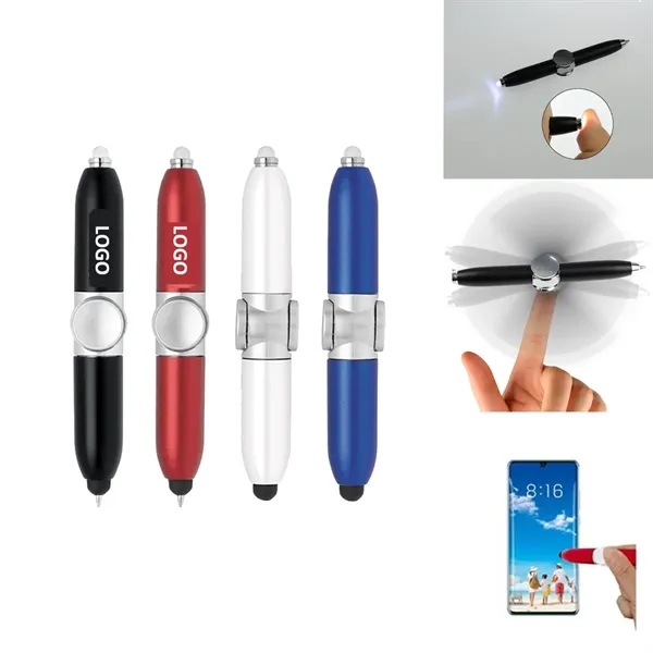 LED Spinner Stress Relief Fingertip Gyro Ball-Point Pen