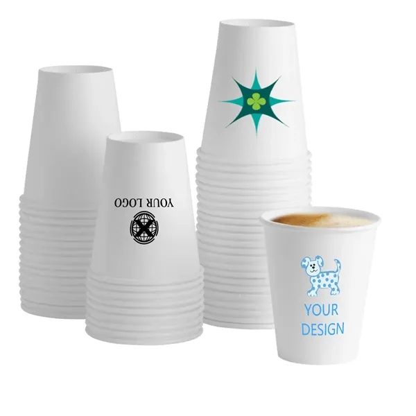 White Paper Hot/Cold Disposable Beverage Drinking Cup