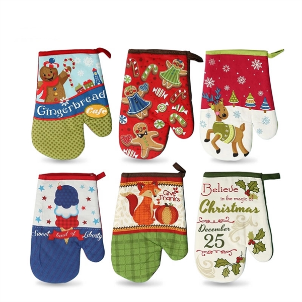 Christmas style Microwave Gloves resistance high temperature