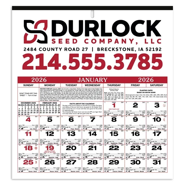 Skinner & Kennedy™ Almanac Calendar