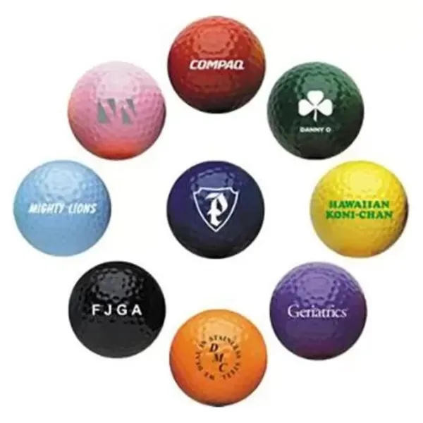 Colored Golf Balls with Custom Imprints