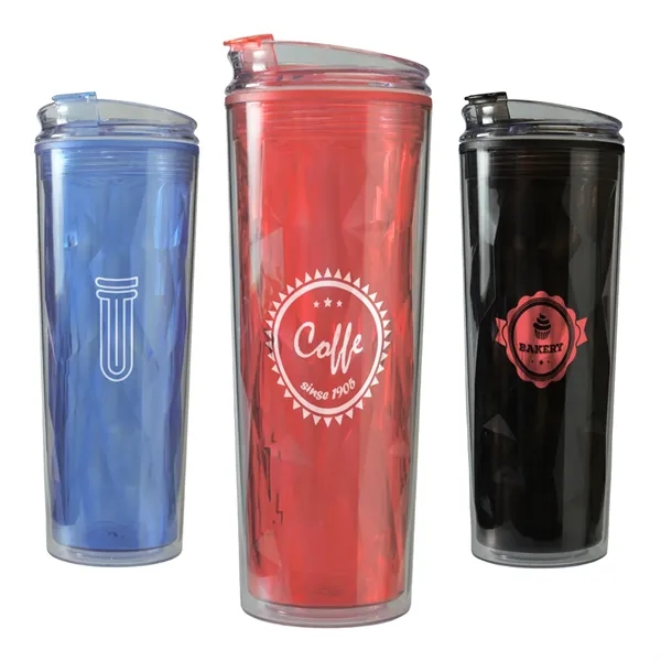 20 oz. Double Wall Acrylic Travel Mug w/ Color Matching Lids
