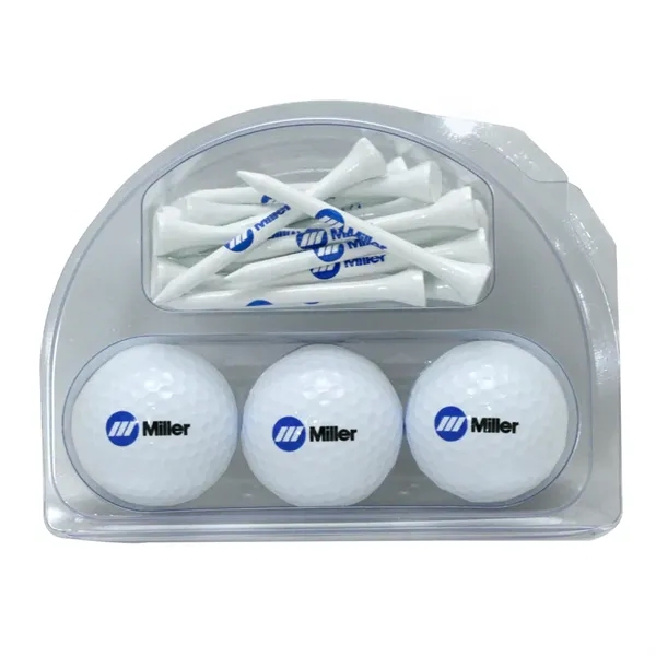 Custom 3 Ball Tournament Pack w/ Golf Tees