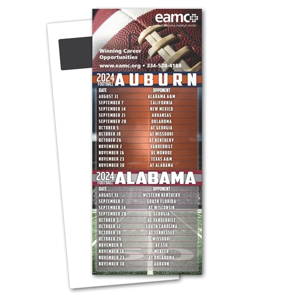 Football Schedule Magnetic Stick Up Card