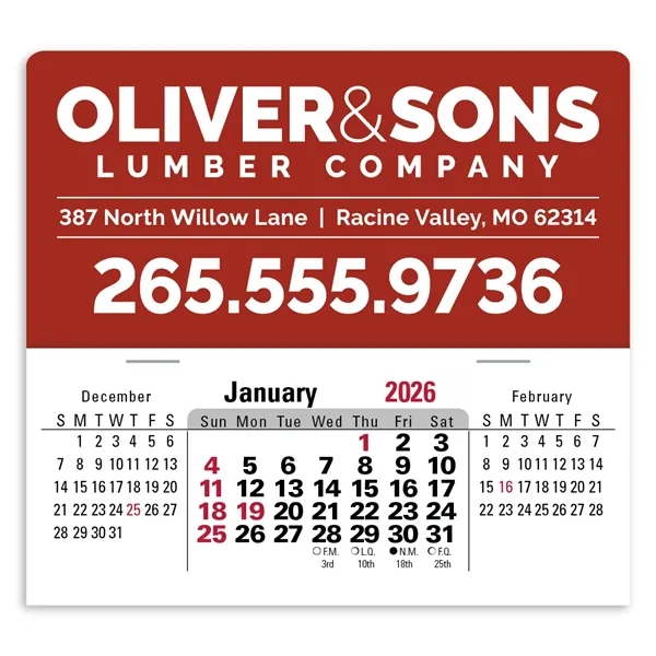 Triumph® Calendars Press-N-Stick XL Header with 3-Month H...