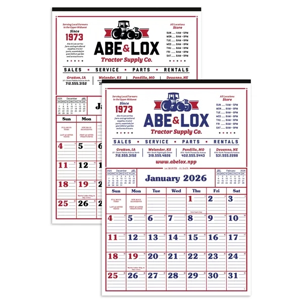 Commercial 12-Sheet Calendar