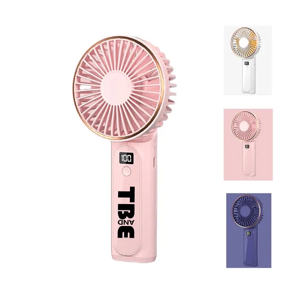 Portable Handheld Fan with Power Bank, USB Rechargeable
