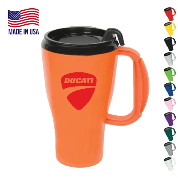 16 oz. USA Made Double Wall Insulated Mug with Slider Lid