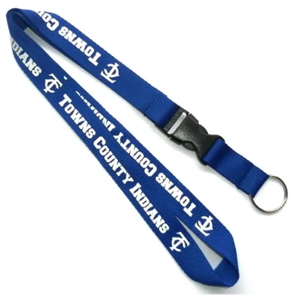 Custom 5/8" Polyester Lanyard w/ Detachable Buckle Release
