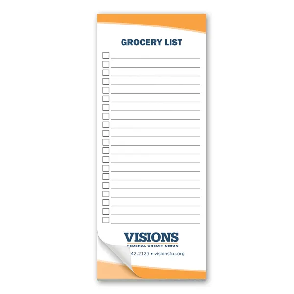 Paper Note Pad 3 1/2 x 8 1/2, 50 pages w/ mag 4CP