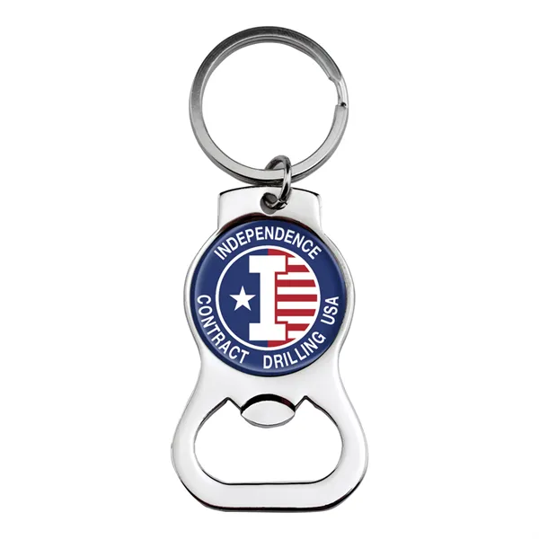 Metal Bottle Opener w/ Split KeyRing Attachment