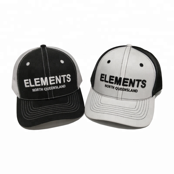 6-Panel Contrast Stitch Mesh Back Baseball Cap