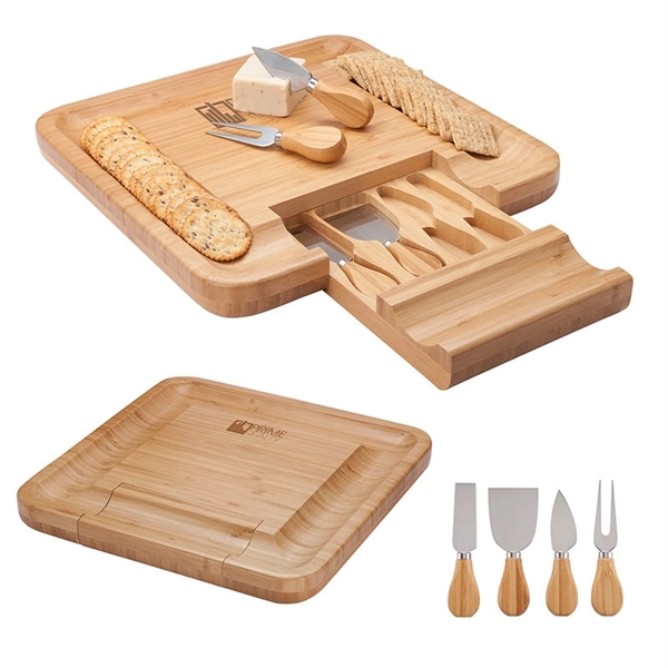 Lorenzi 4 Piece Bamboo Cheese Tray