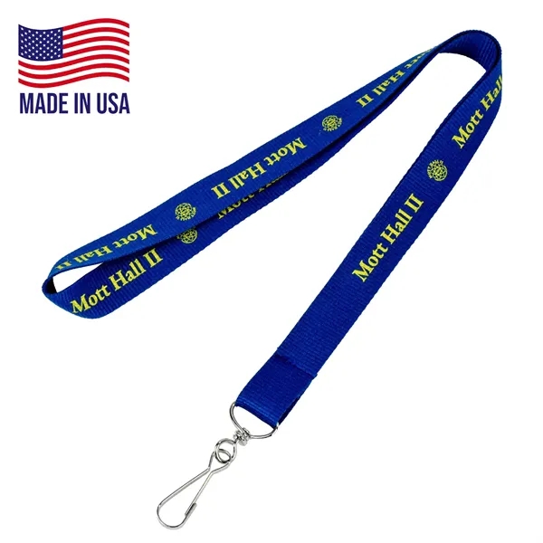 USA Made Polyester Lanyard 3/4" (20mm) Rush ID Badge Holder