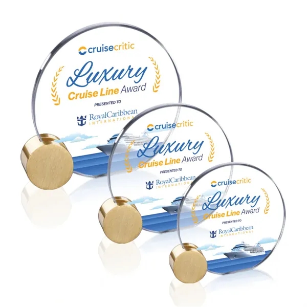 Verdunn VividPrint™ Award - Starfire/Gold Circle