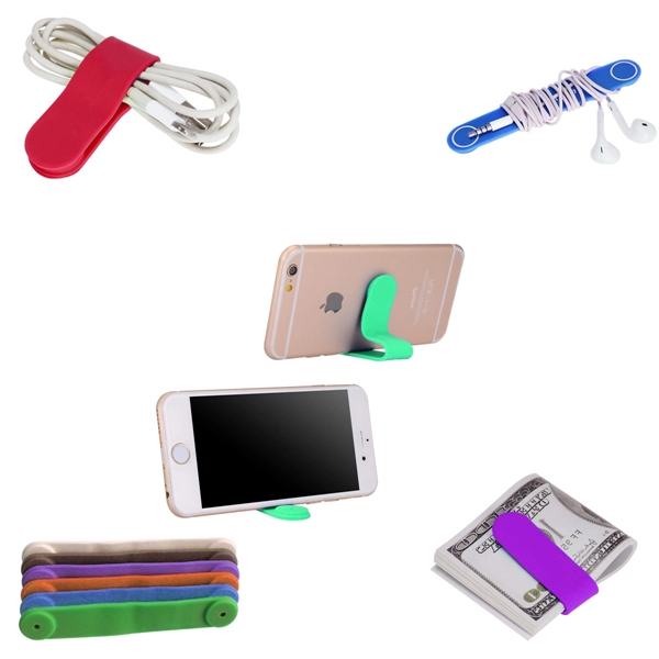 Silicone Cord Organizer Phone Stand
