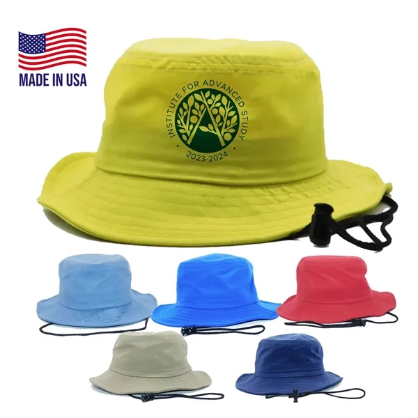 True American Made Taslan Bucket Hat W Adjustable Drawstring