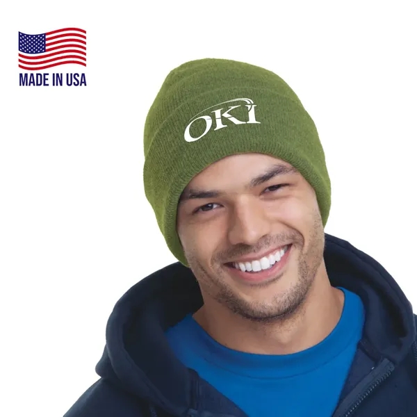 100% USA-Made 12" Headwear Acrylic Knit Beanie