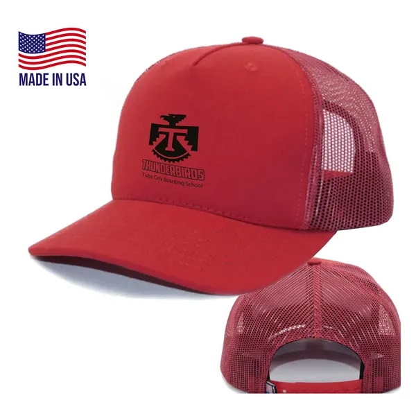 True American Made 5-Panel Matching Mesh Trucker Cap