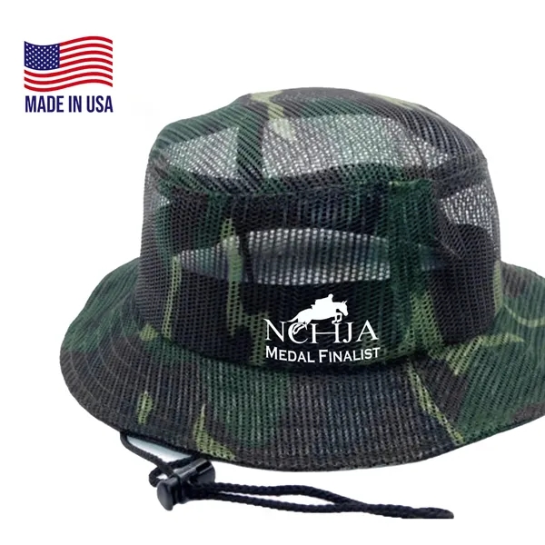 100% USA Made Mesh Camo Bucket Hat
