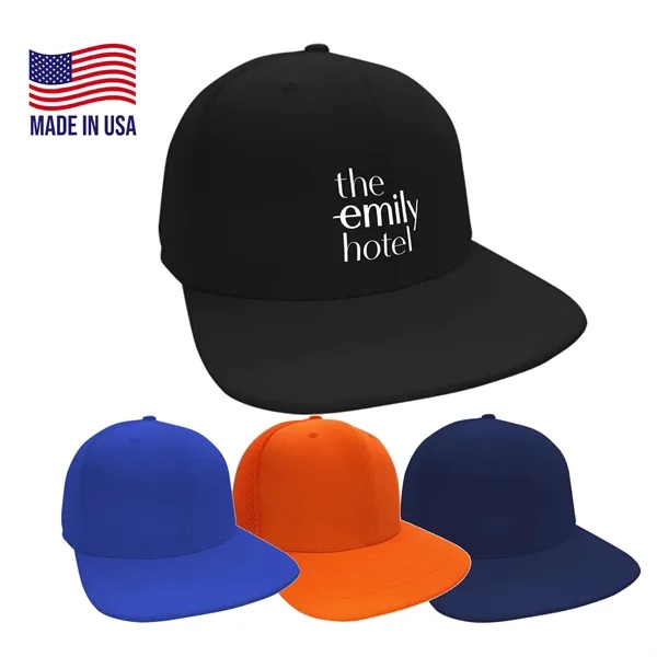 True American Made 6-Panel Poly-Cotton Flex Mesh Cap