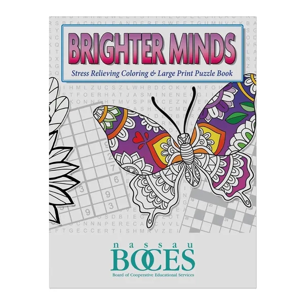 Brighter Minds Large Print/Stress Relieving Coloring Book