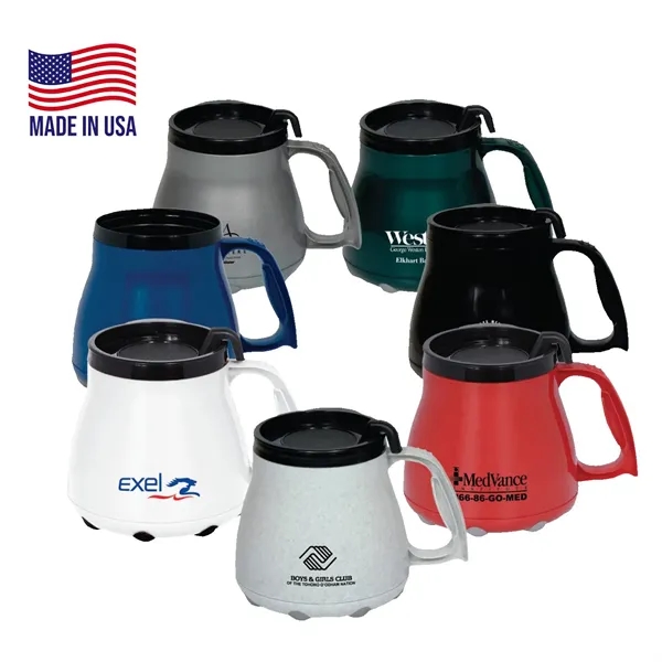 16 oz. USA Made Low Rider Mug with Special Rubber Grip Base