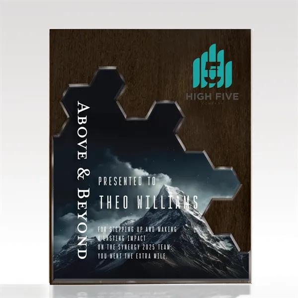 Custom Hexagon Wall Plaque - Acrylic & Wood
