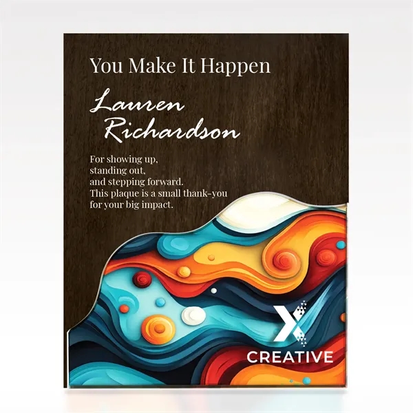 Custom Plaque with Wave Design - Puzzle Concept