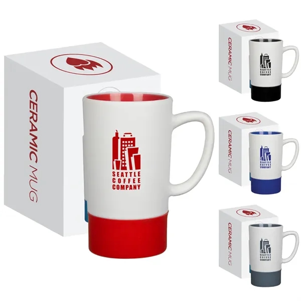 16 oz  Ceramic Mug with Silicone Accent