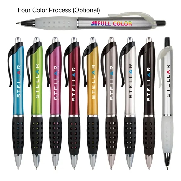 Pearlescent Pen With Black Gripper