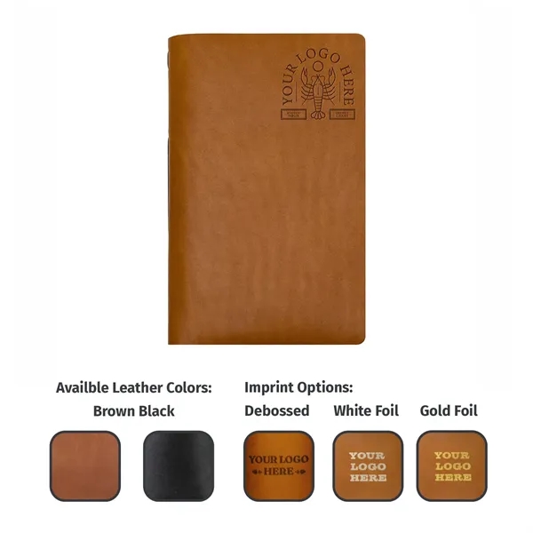 Horizontal Genuine Leather Menu Cover for 8.5" x 11"