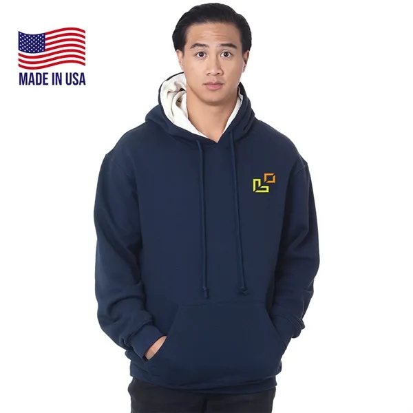 USA-Made 100% Pre-Shrunk Heavy Thermal Lined Hooded Pullover