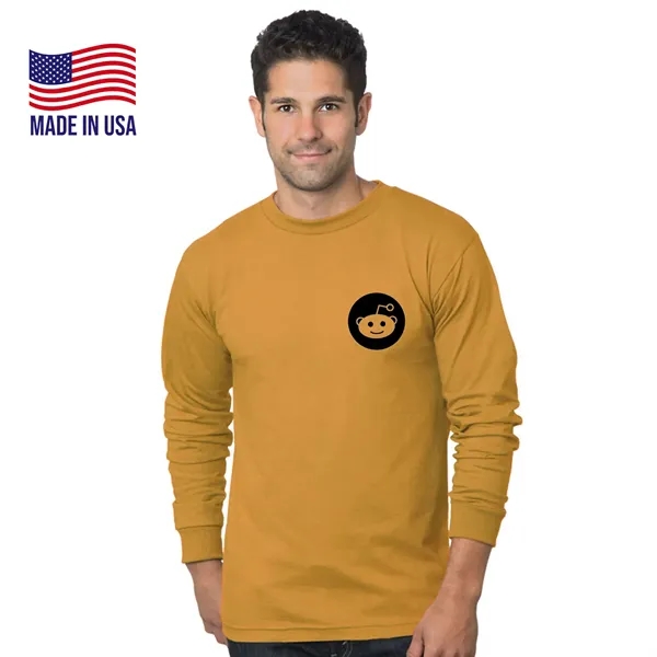 USA-Made Heavyweight Unisex Long Sleeve Crew Tee