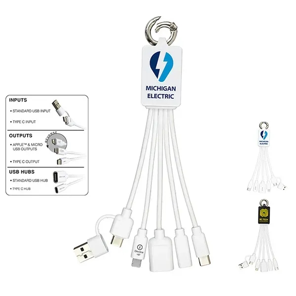 FUSION Charging Cable With 2 Port USB Hub
