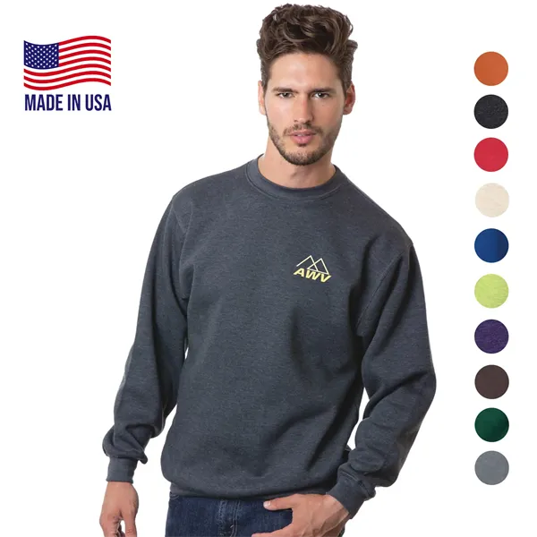 Made in USA Unisex Heavyweight Crewneck Fleece Sweatshirt