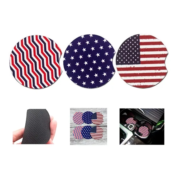 2.5 Inch Neoprene Coaster For Car