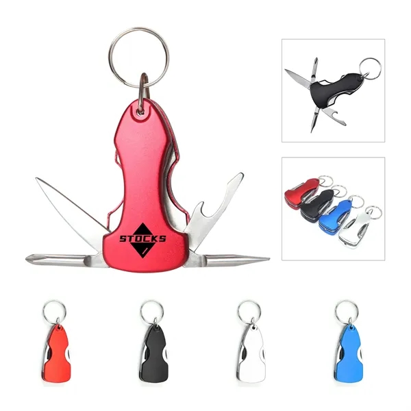 6 in 1 Stainless Steel Multi Tool Kit Keychain