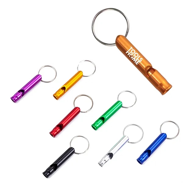 Mini Aluminum Whistle Keyring Keychain
