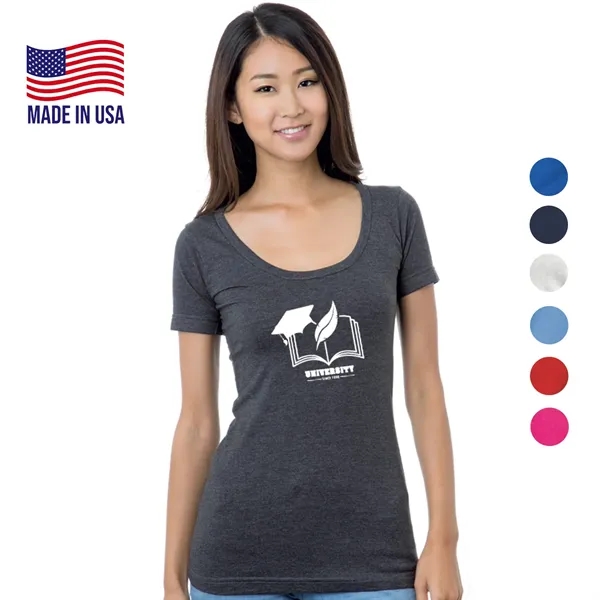 USA-Made Junior Fine Jersey Crew T-Shirt