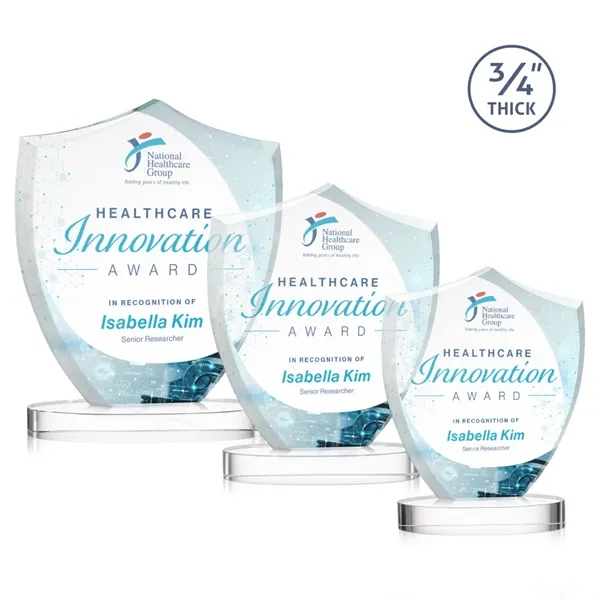 Scudo Shield VividPrint™ Award on Alberton Base - Clear