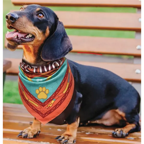 Digital Print Pet Bandanna Triangle Peachskin Poly USA Made