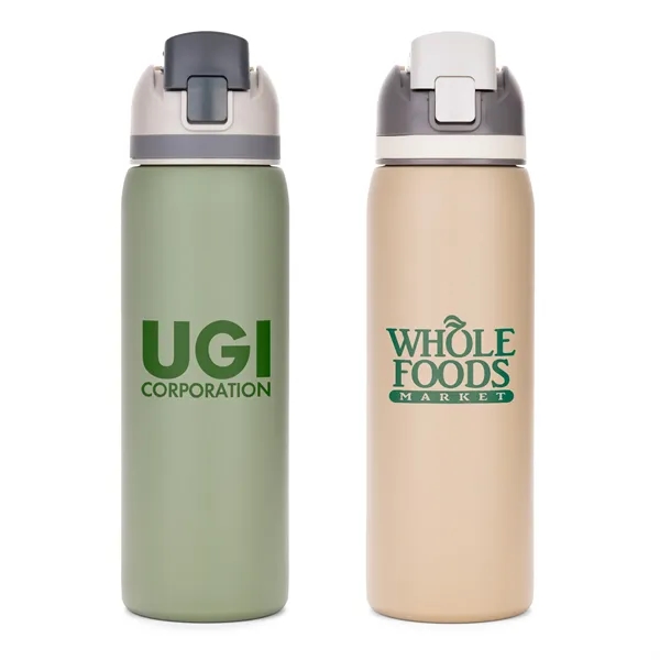Three-Toned 27oz. Stainless Steel Straw Bottle